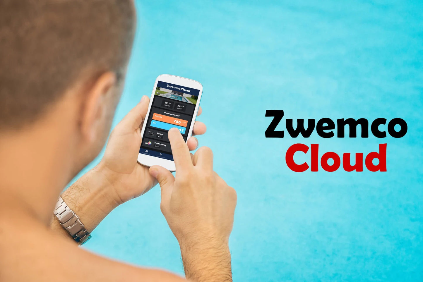 Pool Twin PRO ZwemcoCloud - Durchfluss-/Pegel-Schalter - 2 Temp.Sensoren, 2x 220V Stecker - Pool bis 150m³