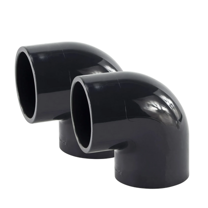 2x PVC-Winkel 90° 50 mm – 10 bar Druckrohr (2 Stück)