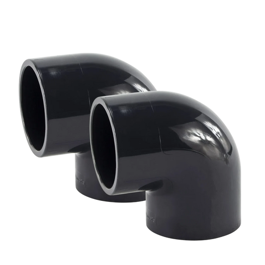 2x PVC-Winkel 90° 50 mm – 10 bar Druckrohr (2 Stück)
