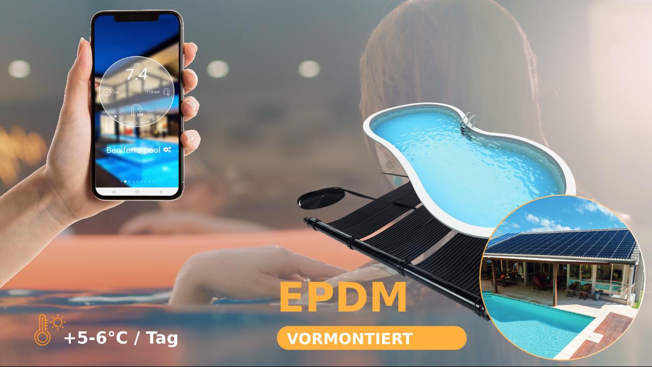 EPDM-Rolle 60mx15cm für 10 m² EPDM-Solarzellen