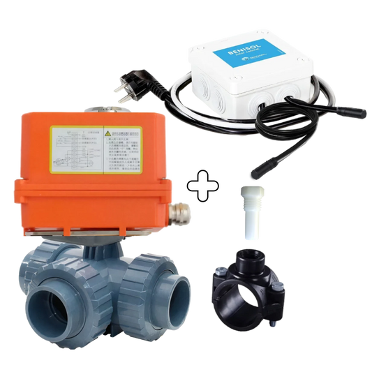 Automatisches 3-Wege-Ventil 50mm L Bohrung mit BENISOL-Temperaturregelung - Plug & Play