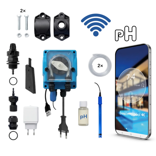 WiFiPOOL UNO pH-Dosierpumpe - komplettes Installationskit - Schwimmbad bis 150m³