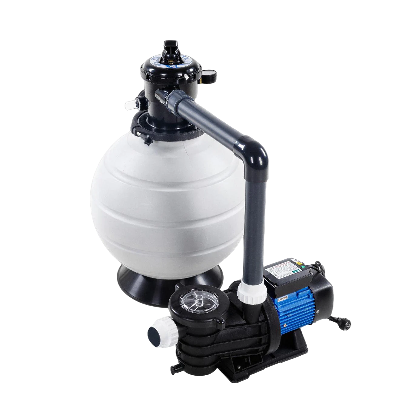 Robuster Beniferro-Sandfilter  – 11 m³/h Pumpe optional – für Pools bis zu 75 m³