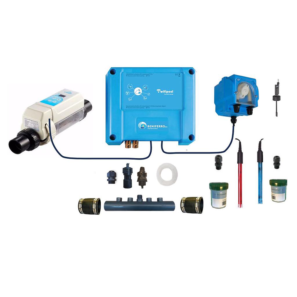 Salz-Elektrolyse HS-Selbstbausatz mit pH- und RX-Kontrolle