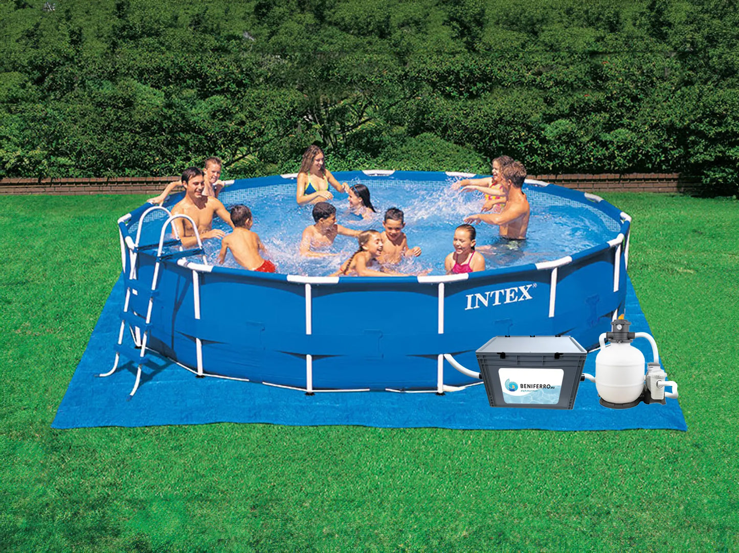 Salzelektrolyse SR montiert im Gehäuse mit pH-, RX- und Durchflussregelung – Pools bis 150m³ – WLAN | Schirm – optionale Füllstandsregelung