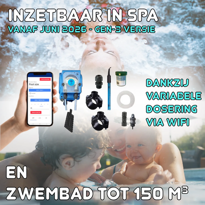 WiFiPOOL UNO-P pH + RX Dosierpumpen - Komplett-Installationskit - Schwimmbad bis 150m³