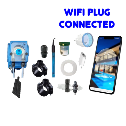 WiFiPOOL UNO-P pH Dosierpumpe - Komplett-Installationskit - Schwimmbad bis 150m³