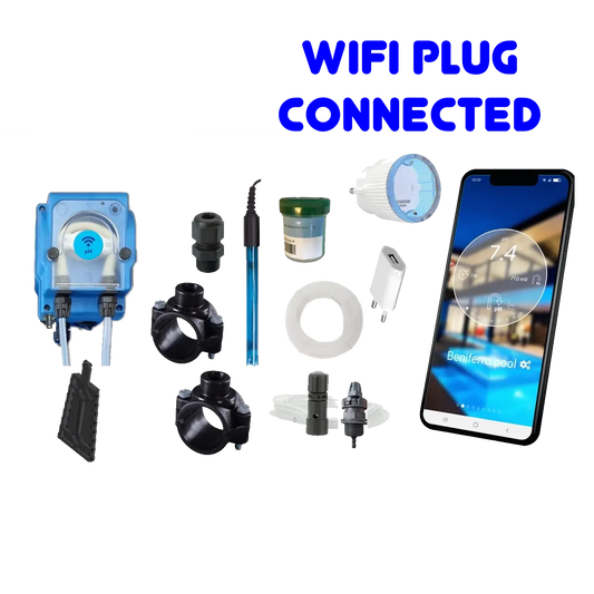 WiFiPOOL UNO-P pH Dosierpumpe - Komplett-Installationskit - Schwimmbad bis 150m³